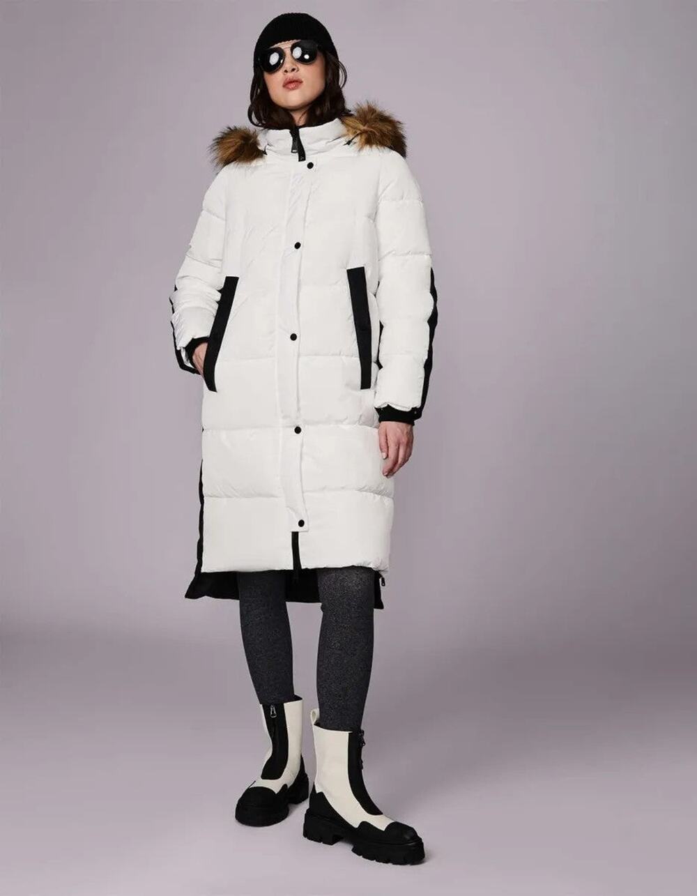 Bernardo Outdoorsy Wool Combo Puffer Coat - S